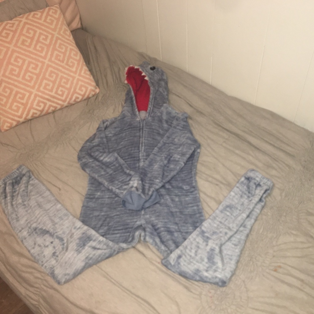 Boys/girls shark onesie